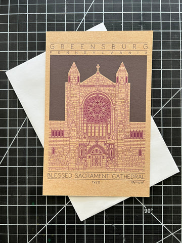 Blessed Sacrament Cathedral - 1928 Purple Miniature Digital Print