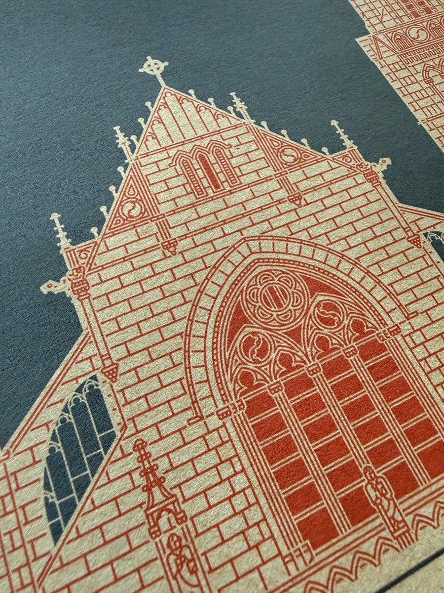 Saint Paul Cathedral - 1906 Orange Digital Print – Buildings By Shane