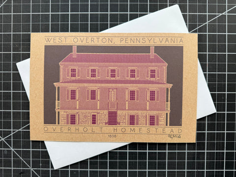 Overholt Homestead - 1838 Purple Miniature Digital Print