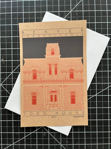 Todd House - 1873 Orange Miniature Digital Print