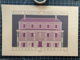 Overholt Homestead - 1838 Purple Digital Print