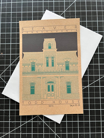Todd House - 1873 Green Miniature Digital Print