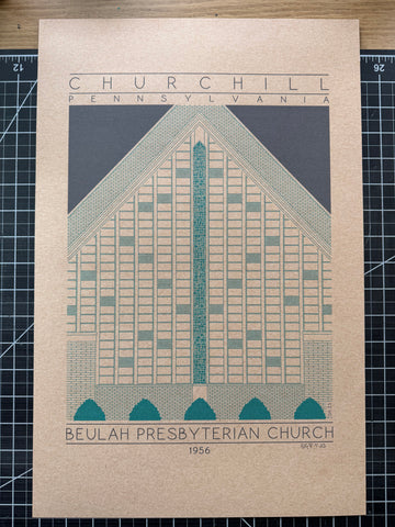 Beulah Presbyterian Church - 1956 Green Digital Print