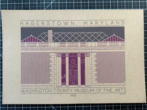 Washington County Museum of Fine Arts - 1930 Purple Digital Print