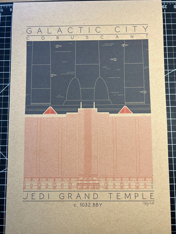 Jedi Grand Temple - c. 1032 BBY Orange Digital Print