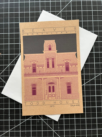 Todd House - 1873 Purple Miniature Digital Print