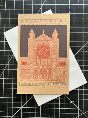 Blessed Sacrament Cathedral - 1928 Orange Miniature Digital Print