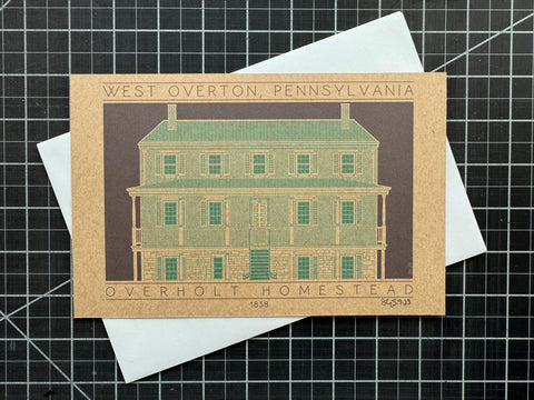 Overholt Homestead - 1838 Green Miniature Digital Print