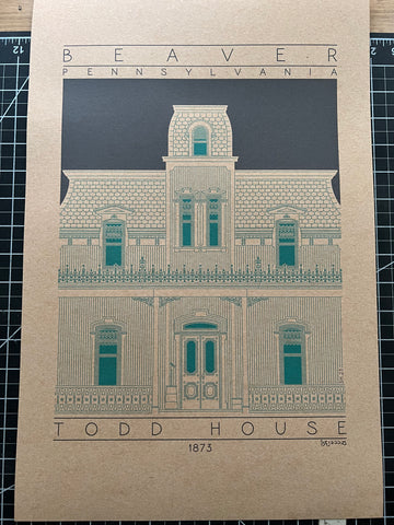 Todd House - 1873 Green Digital Print
