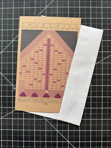 Beulah Presbyterian Church - 1956 Purple Miniature Digital Print