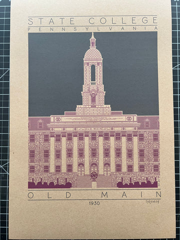 Old Main - 1930 Purple Digital Print