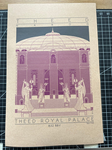 Theed Royal Palace - 832 BBY Purple Digital Print