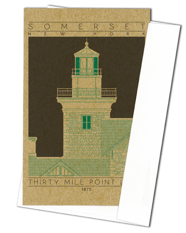 Thirty Mile Point Light - 1875 Green Miniature Digital Print