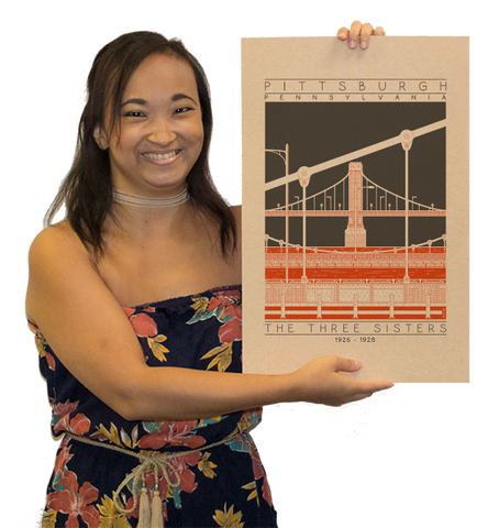 The Three Sisters - 1926 - 1928 Orange Digital Print