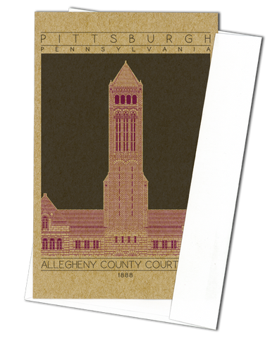 Allegheny County Courthouse - 1888 Purple Miniature Digital Print