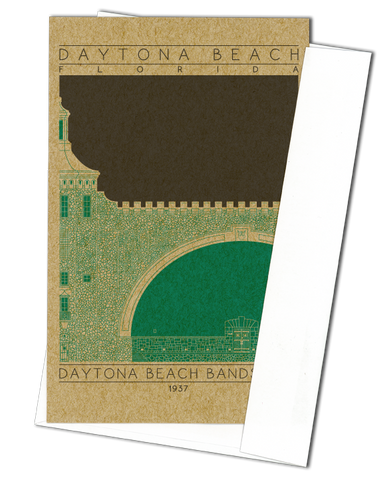 Daytona Beach Bandshell - 1937 Green Miniature Digital Print