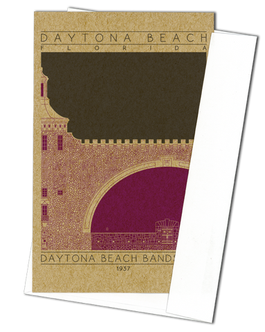 Daytona Beach Bandshell - 1937 Purple Miniature Digital Print