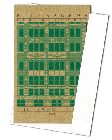 The Bank Tower - 1902 Green Miniature Digital Print