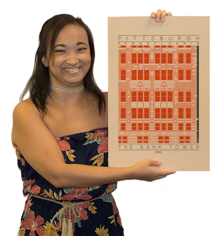 The Bank Tower - 1902 Orange Digital Print