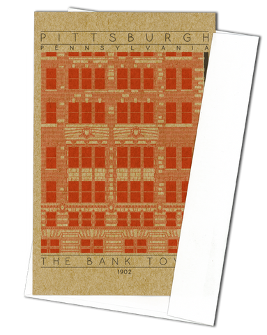 The Bank Tower - 1902 Orange Miniature Digital Print