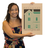 Andrew Bayne Memorial Library - 1875 Green Digital Print