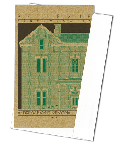 Andrew Bayne Memorial Library - 1875 Green Miniature Digital Print