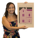 Andrew Bayne Memorial Library - 1875 Purple Digital Print