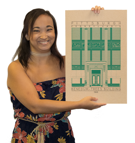 Benedum-Trees Building - 1905 Green Digital Print