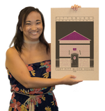 Fort Pitt Block House - 1764 Purple Digital Print