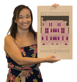 Bloser Mansion - 1921 Purple Digital Print