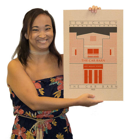 The Car Barn - 1925 Orange Digital Print