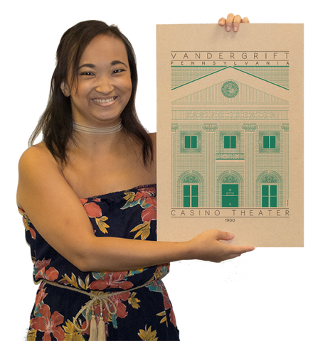 Casino Theater - 1900 Green Digital Print