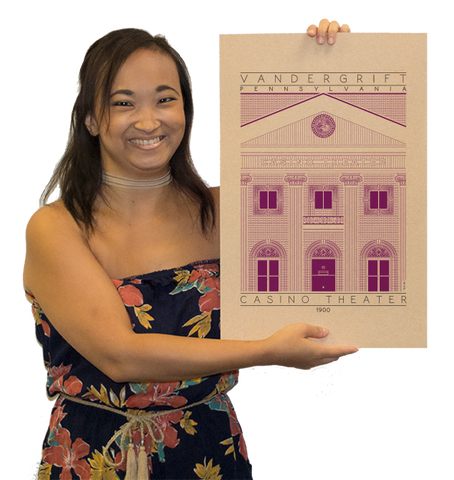 Casino Theater - 1900 Purple Digital Print