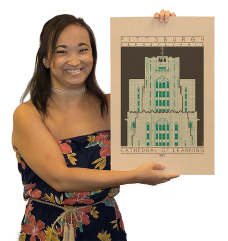 Cathedral of Learning - 1937 Green Digital Print