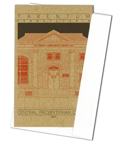 Central Presbyterian Church - 1913 Orange Miniature Digital Print