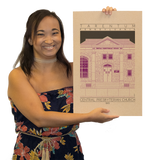 Central Presbyterian Church - 1913 Purple Digital Print