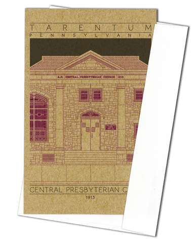 Central Presbyterian Church - 1913 Purple Miniature Digital Print