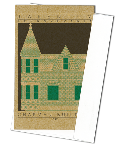 Chapman Building - 1897 Green Miniature Digital Print