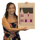 Chapman Building - 1897 Purple Digital Print