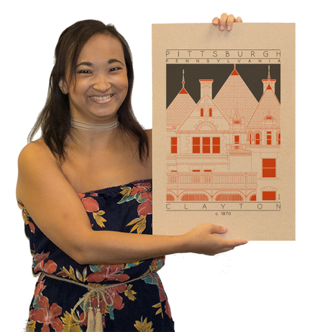 Clayton - c. 1870 Orange Digital Print
