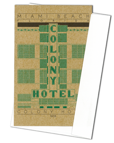 Colony Hotel - 1935 Green Miniature Digital Print