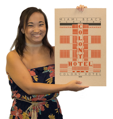 Colony Hotel - 1935 Orange Digital Print