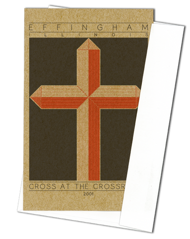 Cross at the Crossroads - 2001 Orange Miniature Digital Print