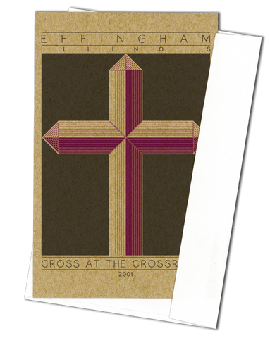 Cross at the Crossroads - 2001 Purple Miniature Digital Print