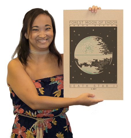 Death Star II - 4 ABY Green Digital Print