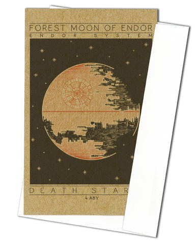 Death Star II - 4 ABY Orange Miniature Digital Print