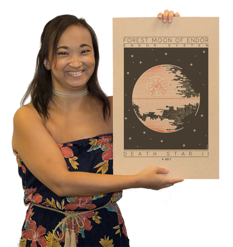 Death Star II - 4 ABY Orange Digital Print