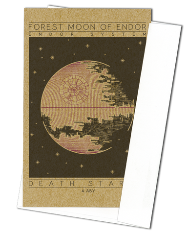 Death Star II - 4 ABY Purple Miniature Digital Print