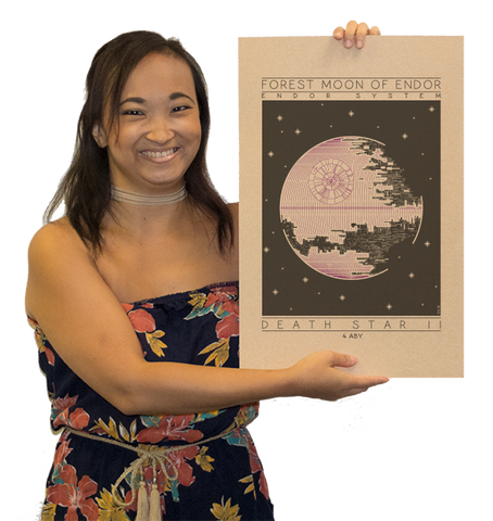 Death Star II - 4 ABY Purple Digital Print