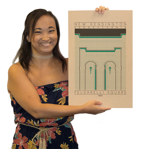 Feldarelli Square - 1989 Green Digital Print